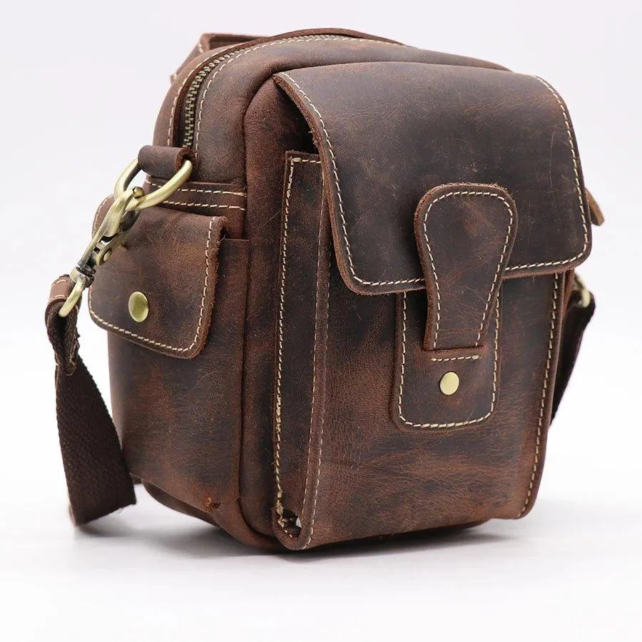 Woosir Leather Messenger Shoulder Bag Men