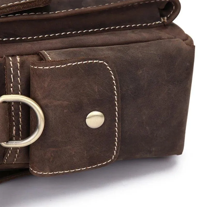 Woosir Leather Messenger Shoulder Bag Men