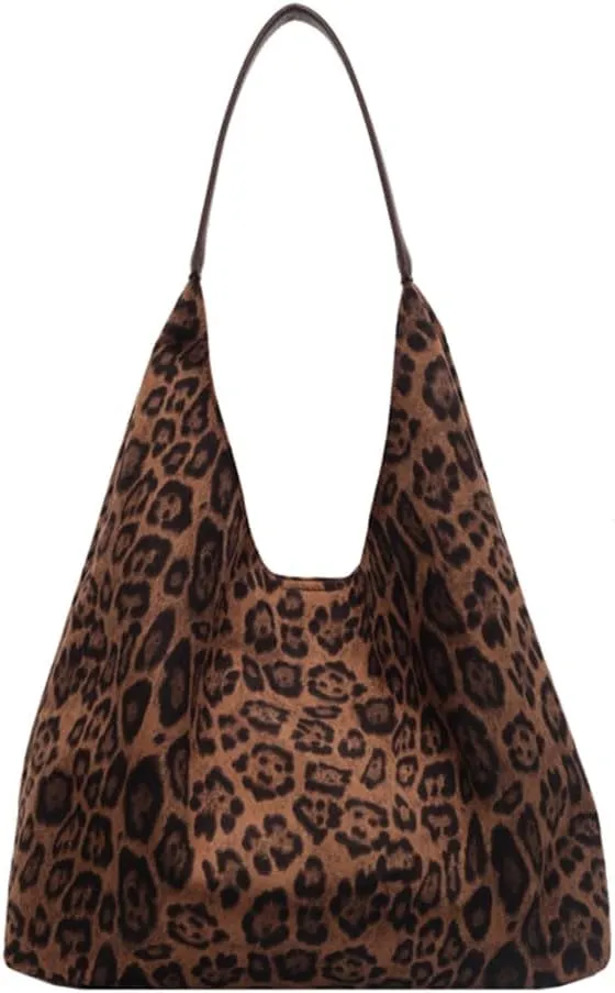YFGBCX Leopard Tote Bag for Women Cheetah Purse Brown Vintage Hobo Bag Large Capacity Work Tote Bag