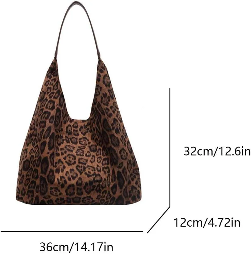 YFGBCX Leopard Tote Bag for Women Cheetah Purse Brown Vintage Hobo Bag Large Capacity Work Tote Bag